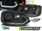 Preview: LED Tagfahrlicht Scheinwerfer für VW T5 GP (Facelift) 10-15 schwarz im T6 Design mit dynamischem LED Blinker